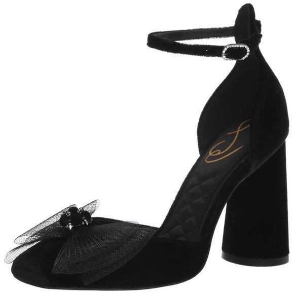 Sam Edelman Women's Colter Pump 7 Black Velvet - Picture 1 of 7